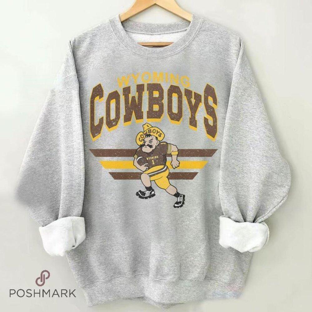 Wyoming Cowboys Football Ncaa Sweatshirt, University Wyoming Grey